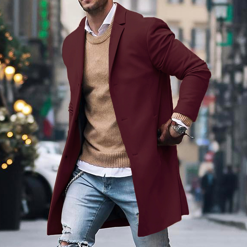 Bernhard – Eleganter Trenchcoat Im Einreiher-Stil Für Herren