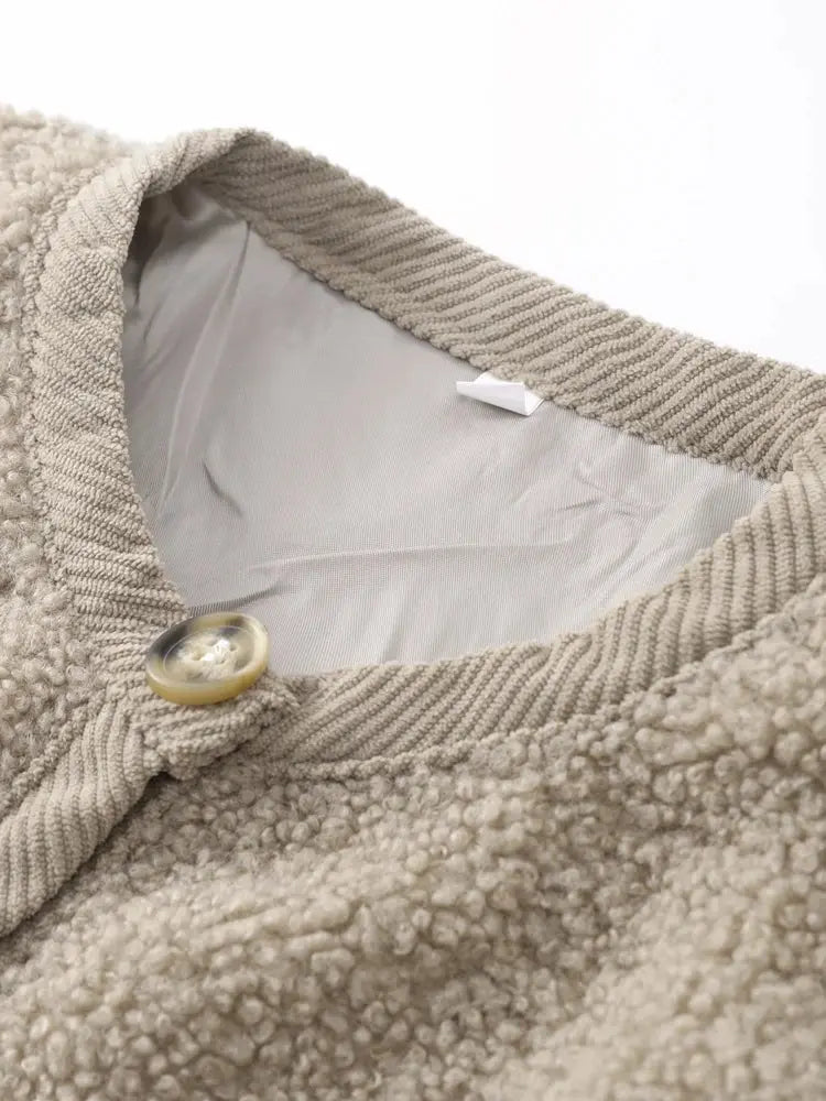 Selina - Teddyjacke Winter Warm Weich Kuschelig