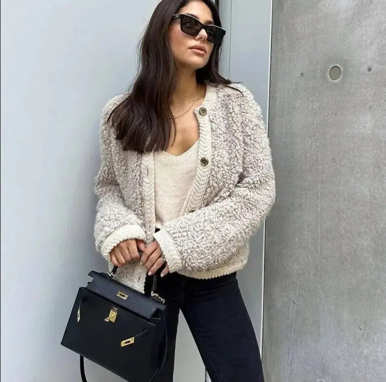 Selina - Teddyjacke Winter Warm Weich Kuschelig