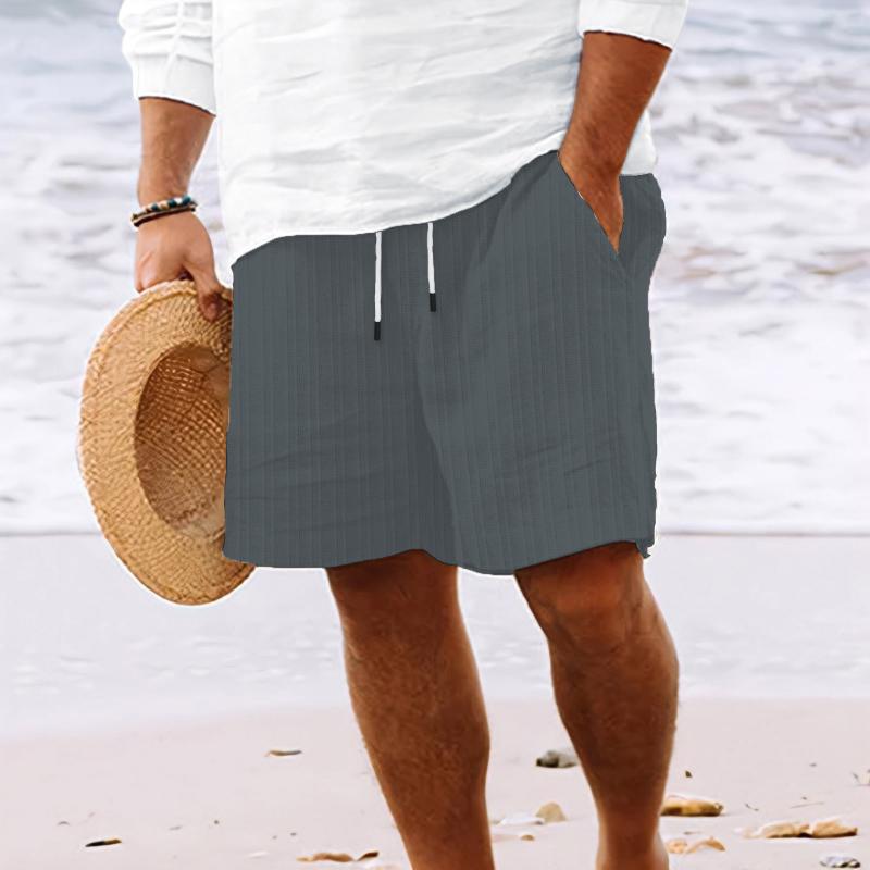 Eliot – Gestreifte Strandshorts Herren Baumwollmix Kordelzug