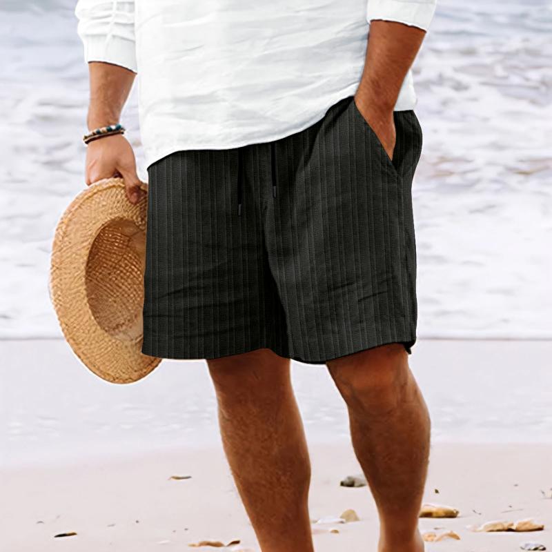 Eliot – Gestreifte Strandshorts Herren Baumwollmix Kordelzug