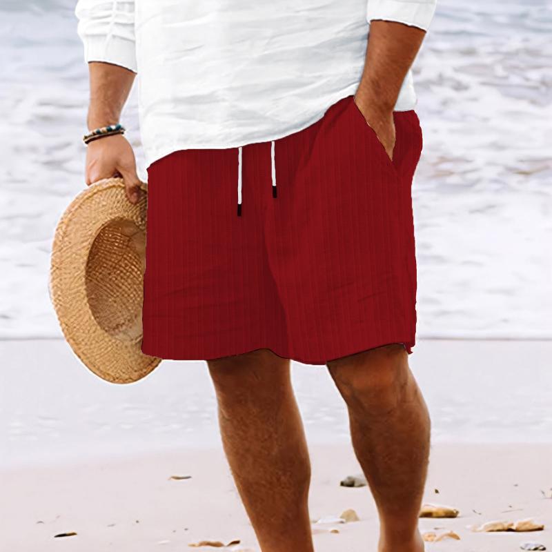 Eliot – Gestreifte Strandshorts Herren Baumwollmix Kordelzug