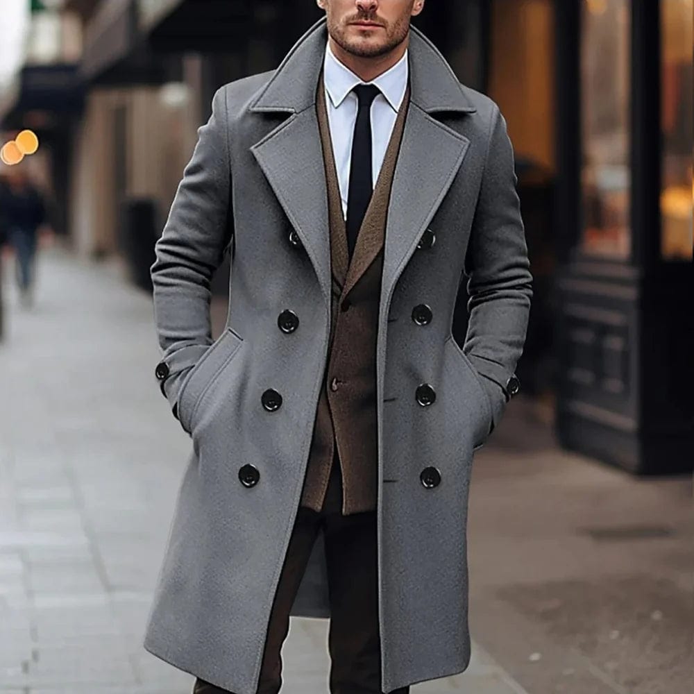 Lian - Eleganter Wollmantel Herren Winter
