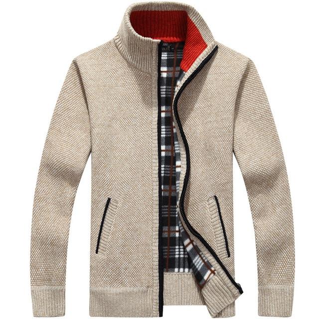 Severin - Extra Dicke Herren-Strickjacke mit Fleecefutter für eisige Tage