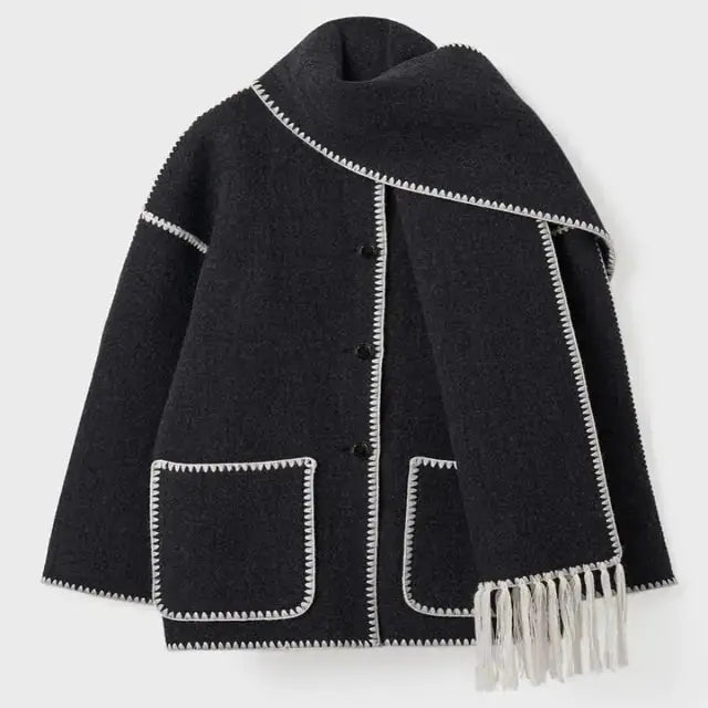 Regina - Damen Winter Jacke Schalkragen Warm