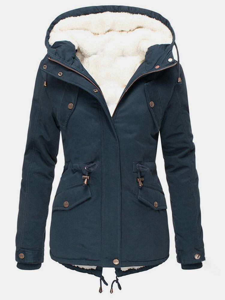 Verena – Warmer Damen Wintermantel mit Kapuze
